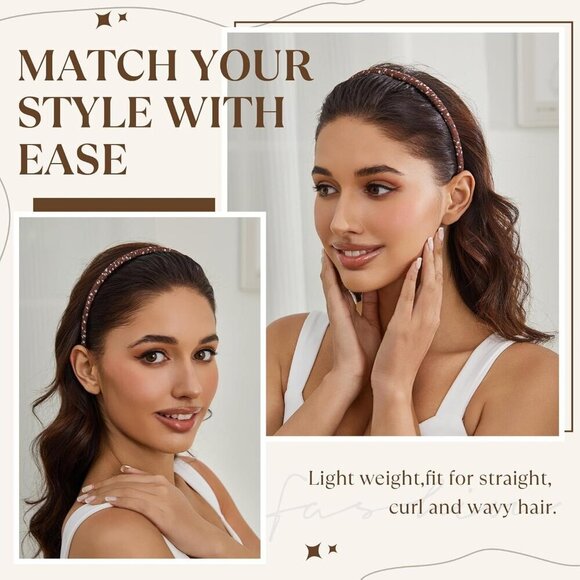 Multicolor Resin Teeth Comb Hair Hoop Headband for Women Gentle Stylish main image 4